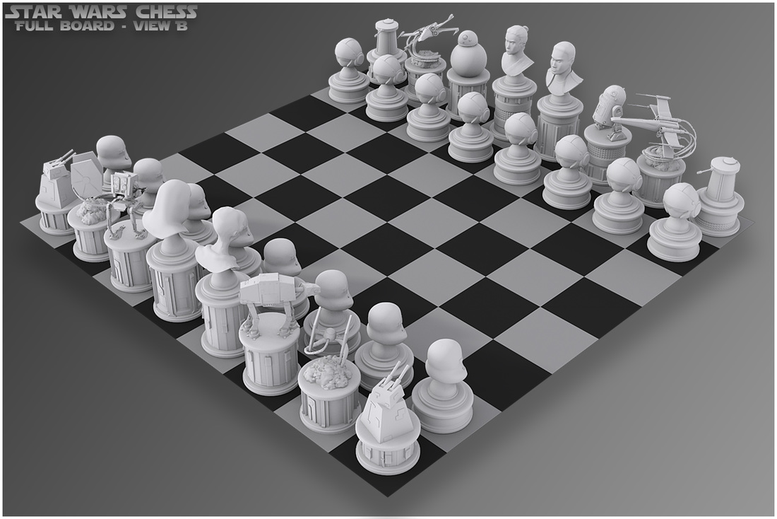 Vintage 2012 Lucas Films Star Wars 3D Chess Game - EUC