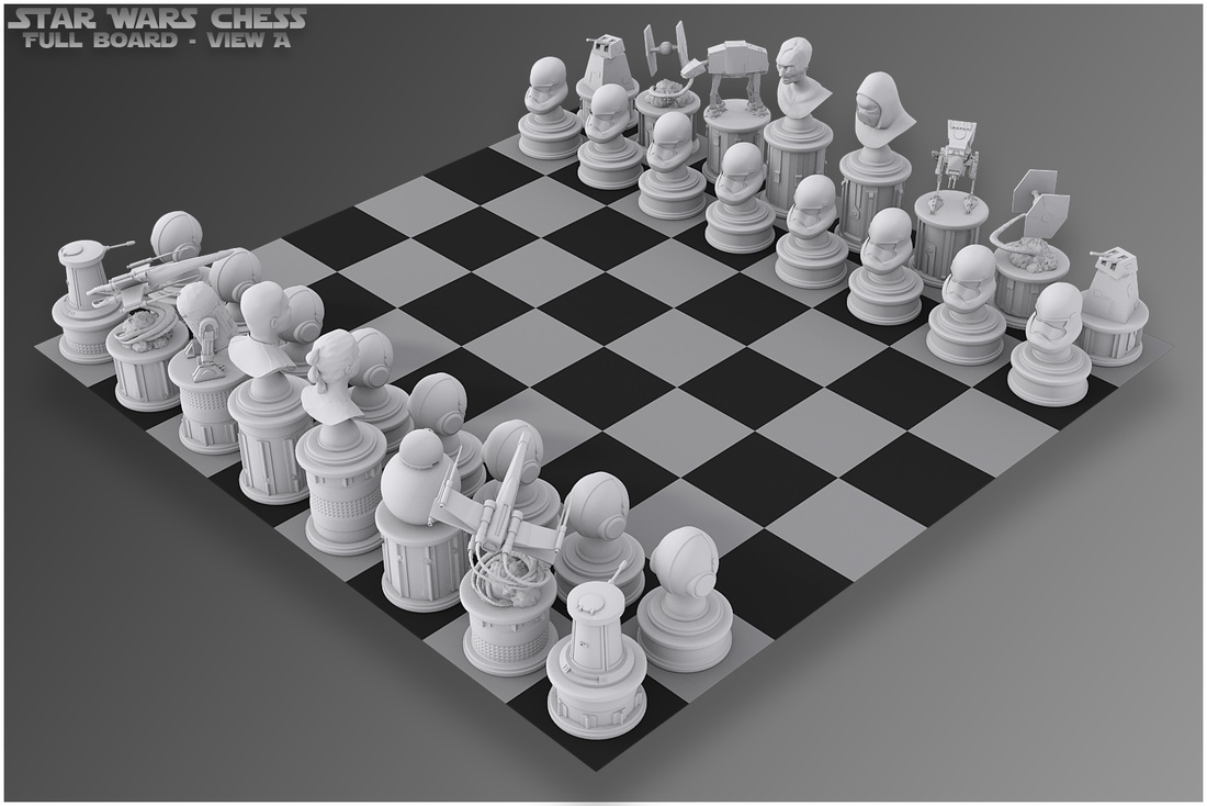 Star Wars Chess Set 3D model 3D printable